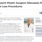 Vero Beach Plastic Surgeon Discusses Post-Weight Loss Procedures